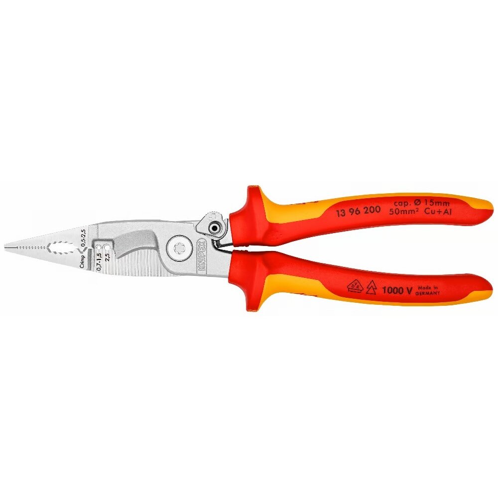 Elektroinstalācijas knaibles VDE 200 mm KNIPEX