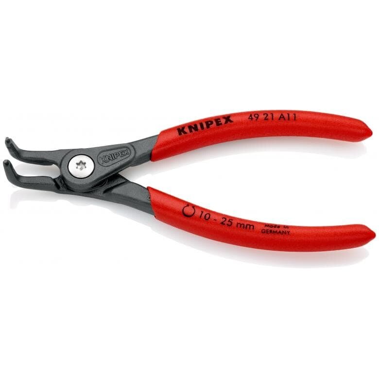 Precīzas sprostgredzenu knaibles. Ārējās. Liektas 130 mm (Ø10-25 mm) KNIPEX