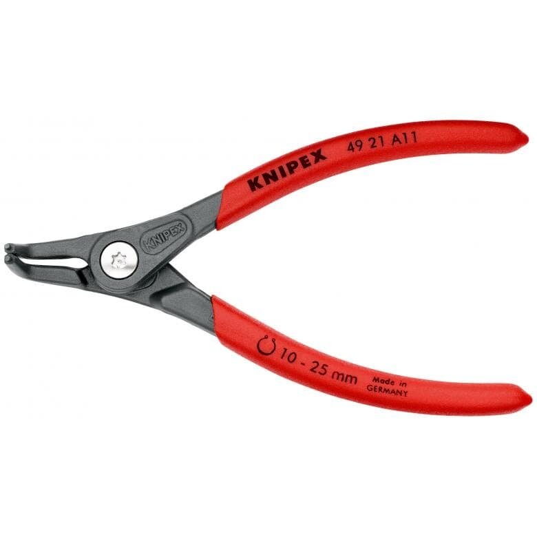 Precīzas sprostgredzenu knaibles. Ārējās. Liektas 130 mm (Ø10-25 mm) KNIPEX