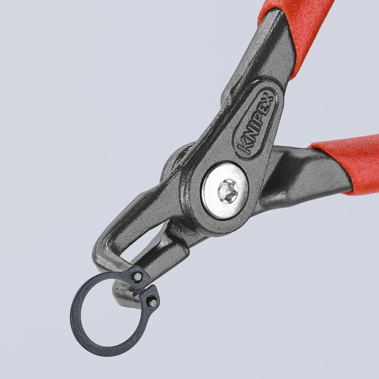 Precīzas sprostgredzenu knaibles. Ārējās. Liektas 130 mm (Ø10-25 mm) KNIPEX