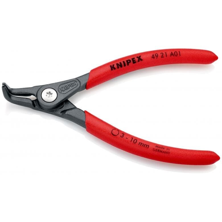Precīzas sprostgredzenu knaibles. Ārējās. Liektas 130 mm (Ø3-10 mm) KNIPEX