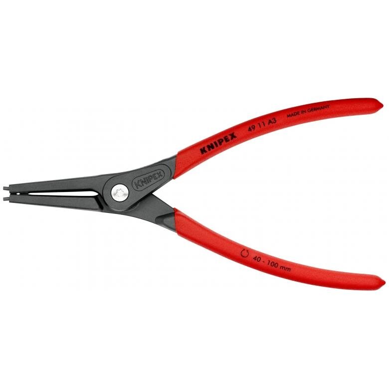 Precīzas fiksācijas gredzenu knaibles. Ārējās 225 mm (Ø40-100 mm) KNIPEX