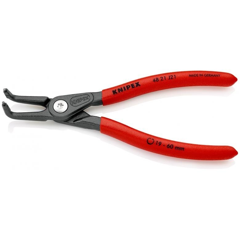 Precīzas sprostgredzenu knaibles. Iekšējās. Liektas 165 mm (Ø19-60 mm) KNIPEX