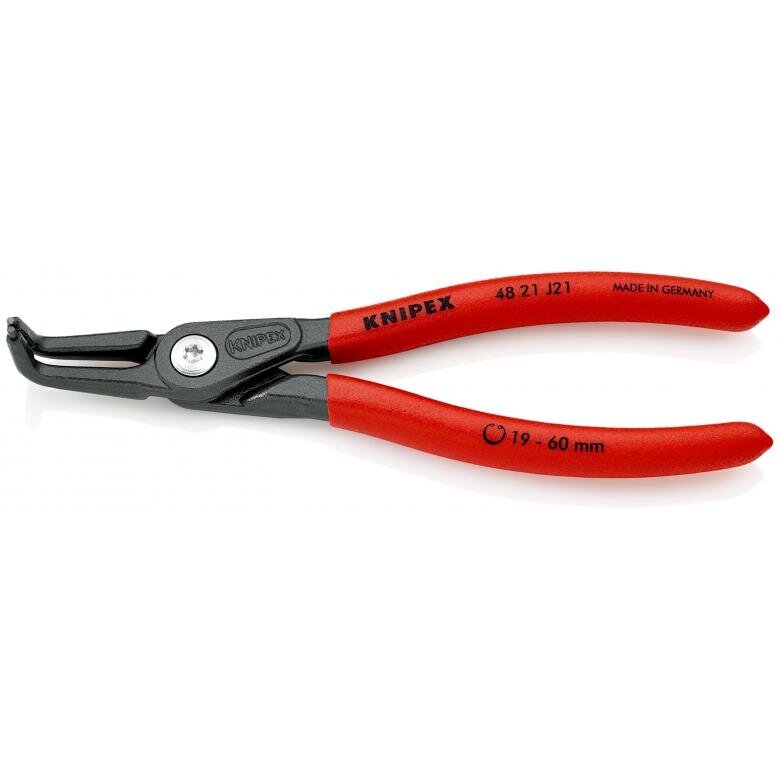 Precīzas sprostgredzenu knaibles. Iekšējās. Liektas 165 mm (Ø19-60 mm) KNIPEX
