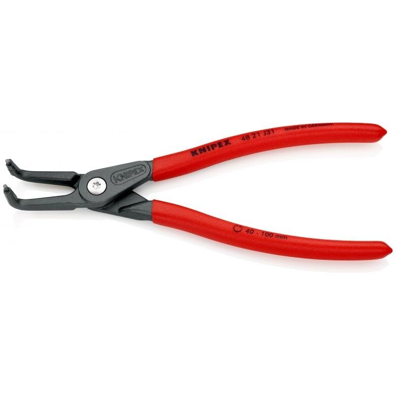 Precīzas sprostgredzenu knaibles. Iekšējās. Liektas 210 mm (Ø40-100 mm) KNIPEX