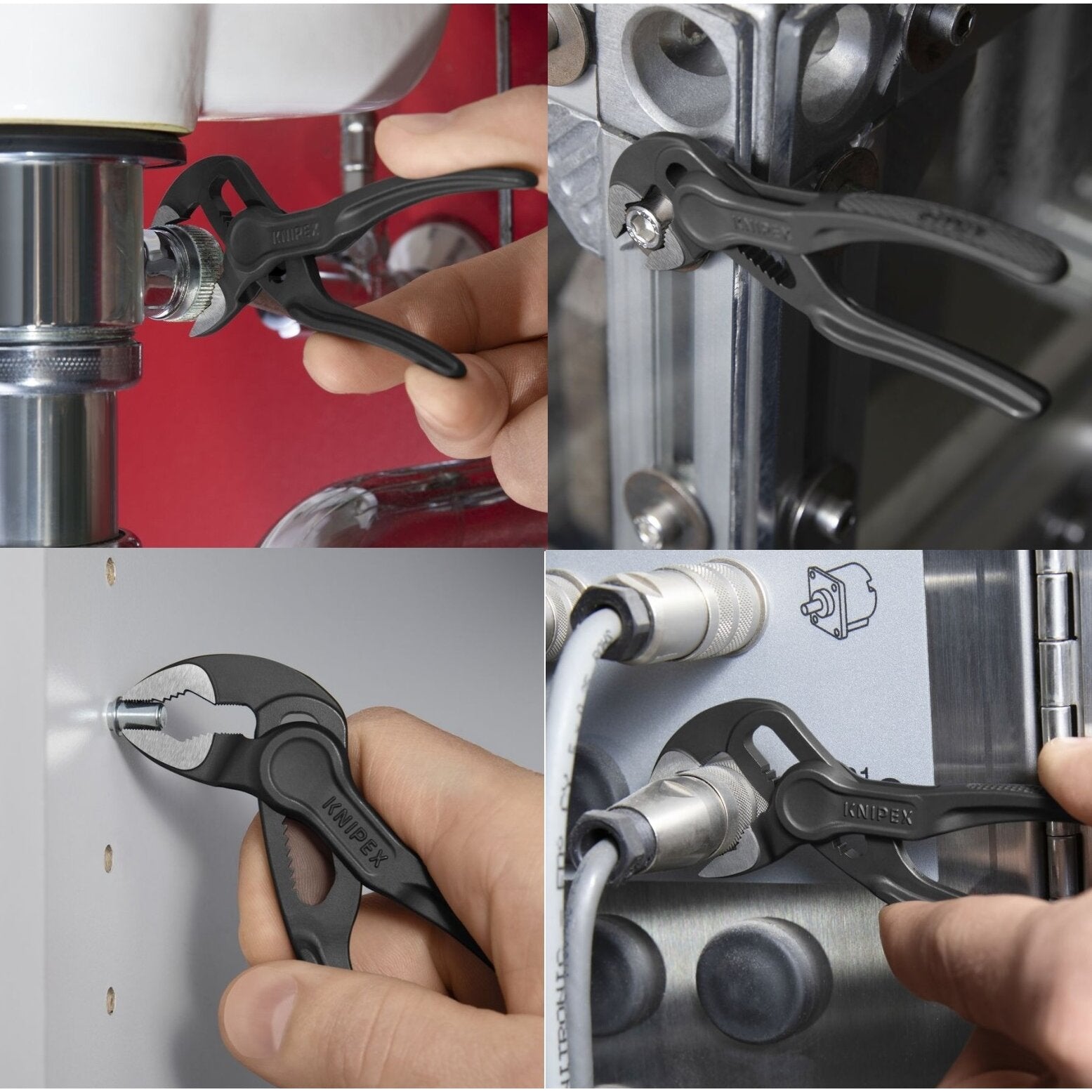 Augstūdens sūkņa knaibles KNIPEX Cobra ar fiksatoru 100mm