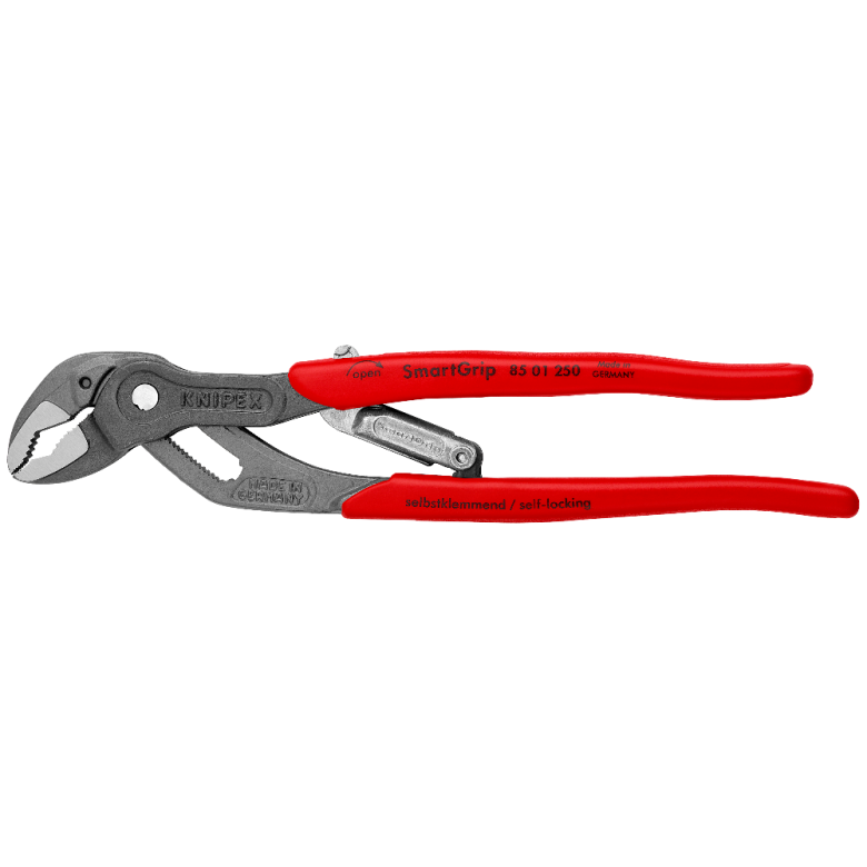 Ūdenssūkņa knaibles KNIPEX ar SmartGrip fiksāciju 250 mm