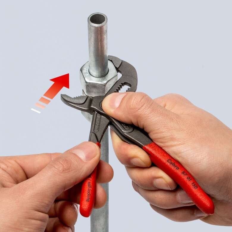 Ūdenssūkņa knaibles KNIPEX Cobra ar fiksatoru