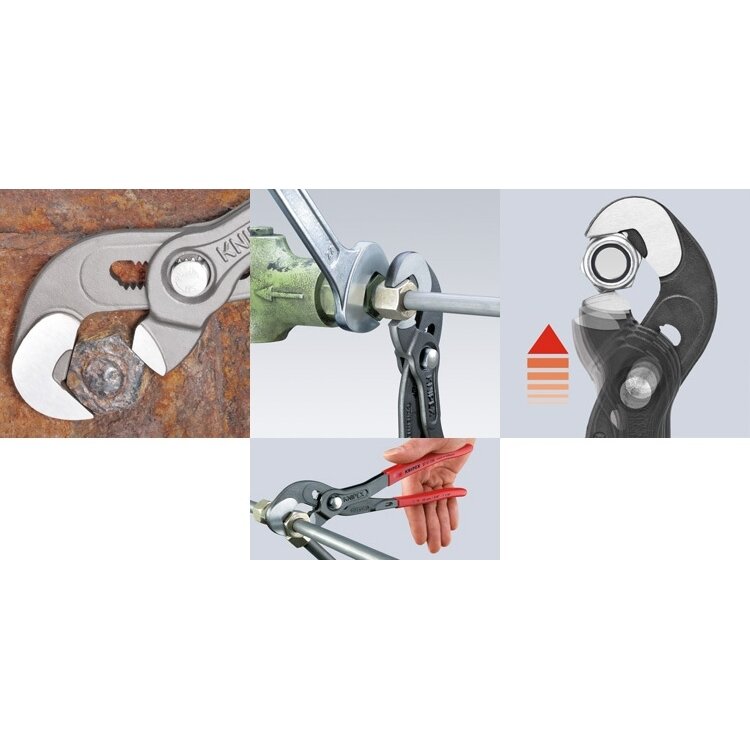 Daudzfunkcionāla slīdošā atslēga KNIPEX ar fiksatoru 250 mm
