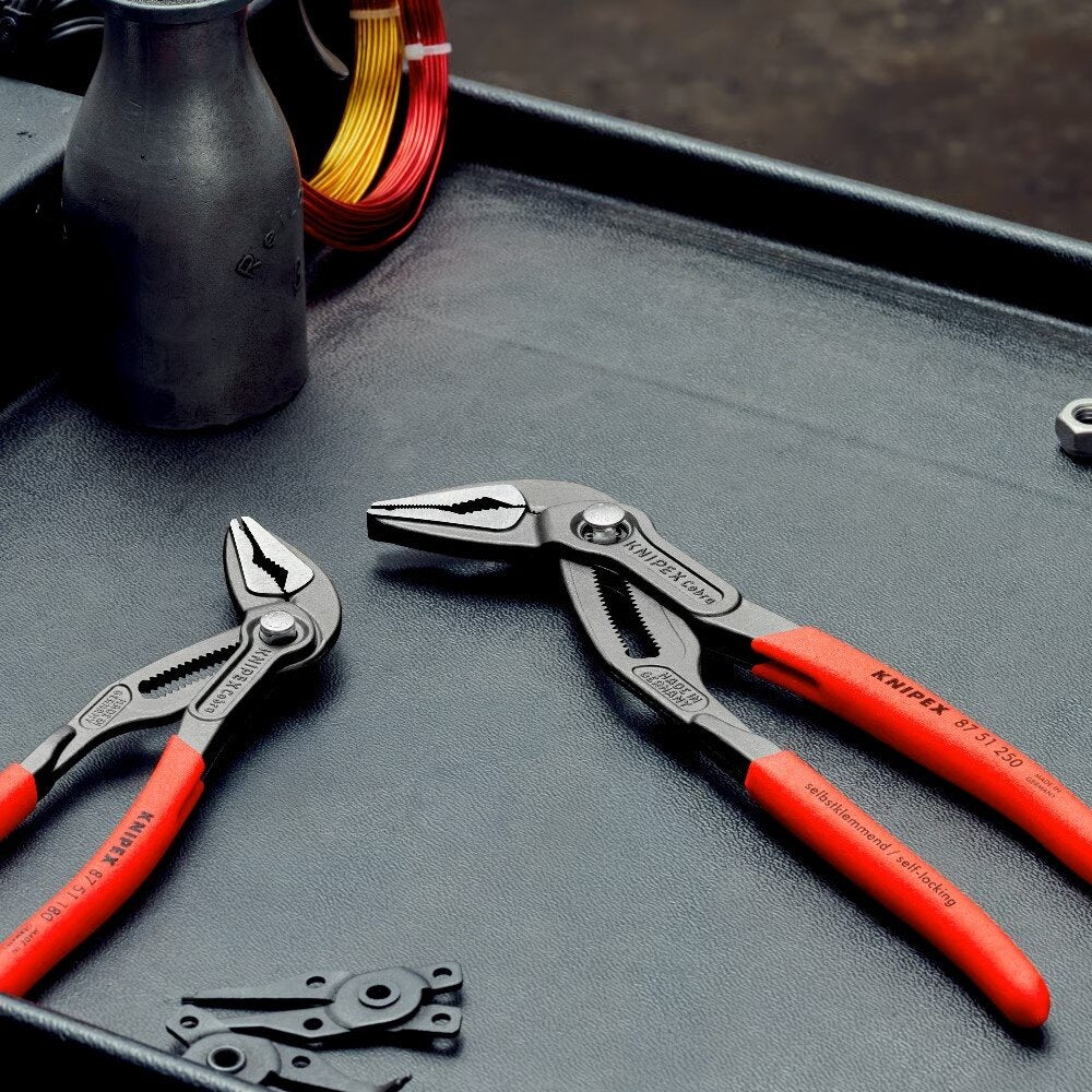Ūdenssūkņa knaibles ar garu žokļu KNIPEX SLIM Cobra ar fiksatoru 250mm