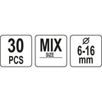 Savītu kabeļu skavu komplekts (30 gab.) (6-16 mm)