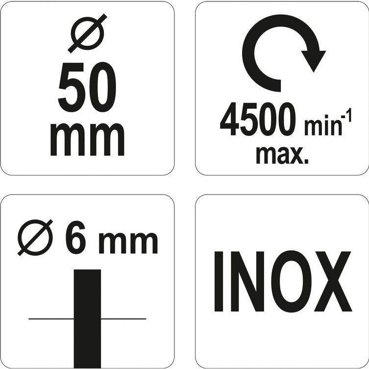 Gofrēta stiepļu birste ar kātu 50 mm INOX