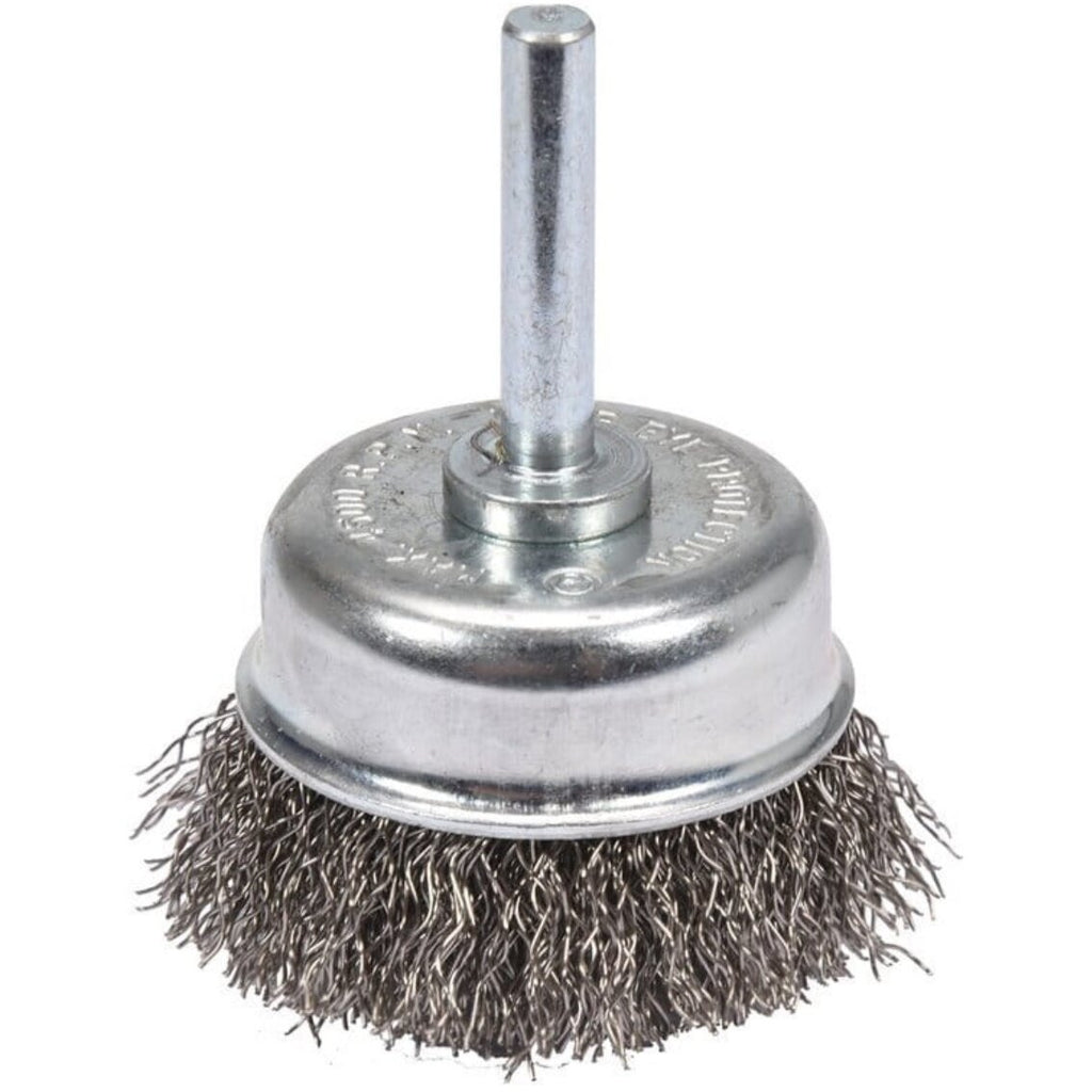 Gofrēta stiepļu birste ar kātu 50 mm INOX