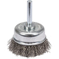 Gofrēta stiepļu birste ar kātu 50 mm INOX
