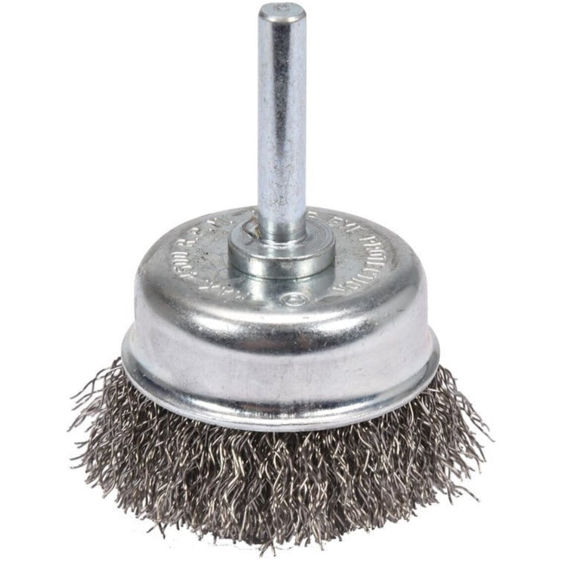 Gofrēta stiepļu birste ar kātu 50 mm INOX