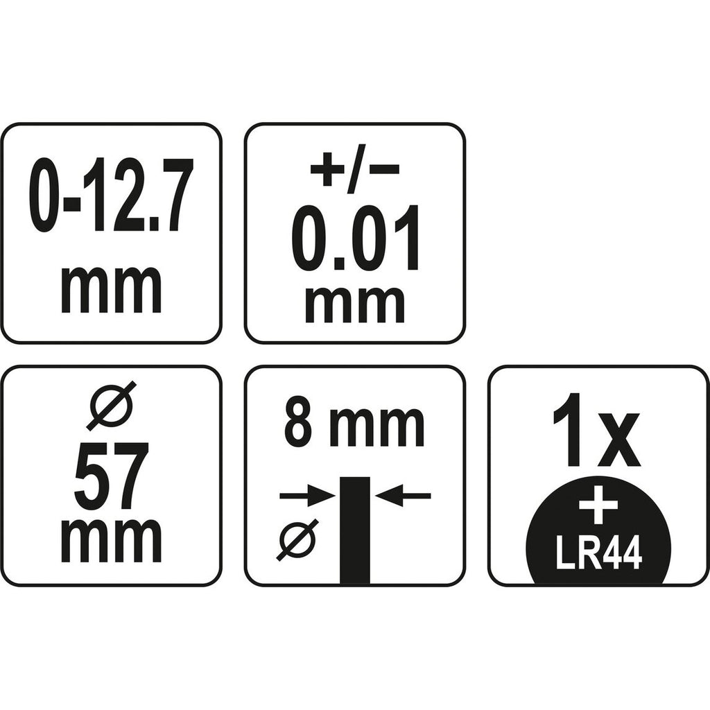 Elektroniskais indikators 0–12,7 mm