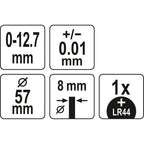 Elektroniskais indikators 0–12,7 mm