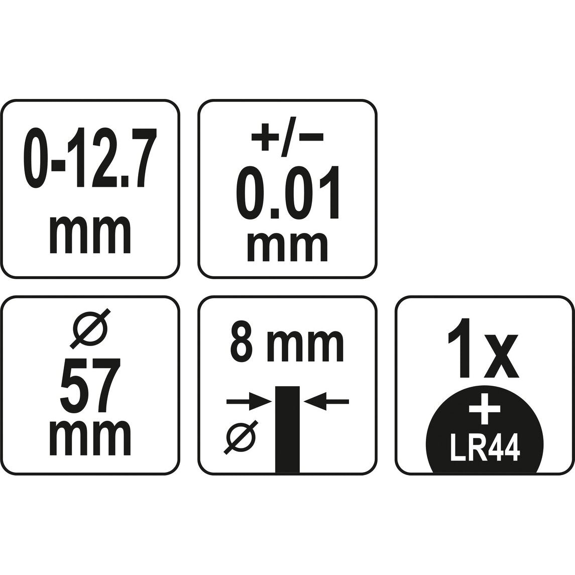 Elektroniskais indikators 0–12,7 mm