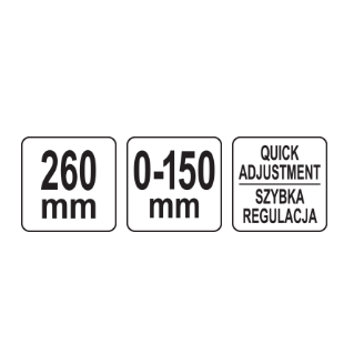 Bīdāmās/skavas tipa fiksācijas knaibles 150 mm