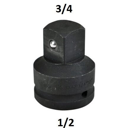 Triecienskrūvgrieža adapteris 1/2" (iekšējais) - 3/4" (izgriezums)