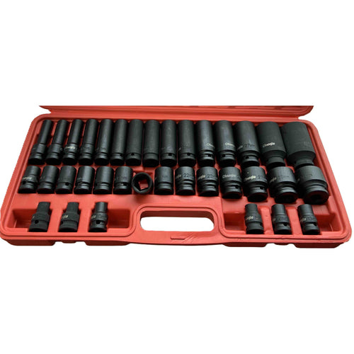 1/2" triecienuzgriežņu atslēgu komplekts, 35 gab. (8-32 mm)