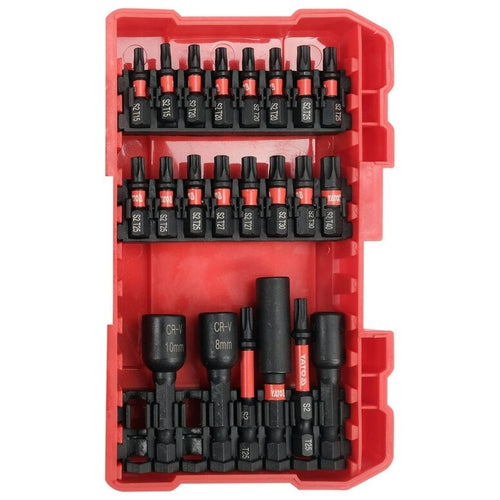 1/4" triecienskrūvgriežu uzgaļu komplekts, 54 gab. (FLAT, PZ, PH, TORX)