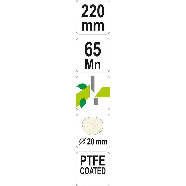 Dārza atzarošanas šķēres 220 mm PTFE