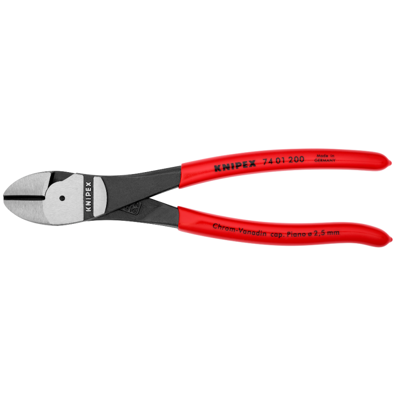 Augstas sviras diagonālās griešanas knaibles 200 mm KNIPEX