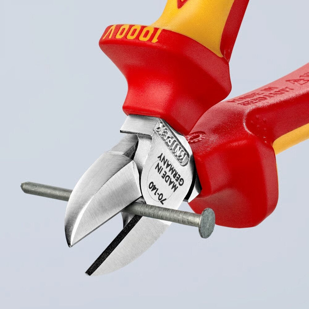 Industriālās izolētās diagonālās griešanas knaibles 140 mm (1000 V) KNIPEX