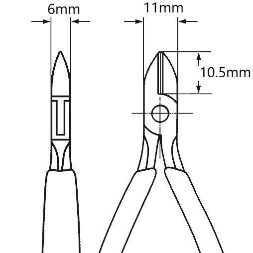 Diagonālās knaibles elektronikai, 115 mm, ESD, KNIPEX