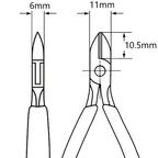Diagonālās knaibles elektronikai, 115 mm, ESD, KNIPEX