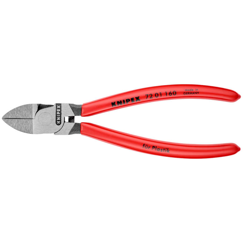 Diagonālās griešanas knaibles plastmasai 160 mm KNIPEX