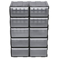 Modulārs organizators ar 10 atvilktnēm, 225x155x100 mm