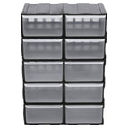 Modulārs organizators ar 10 atvilktnēm, 225x155x100 mm