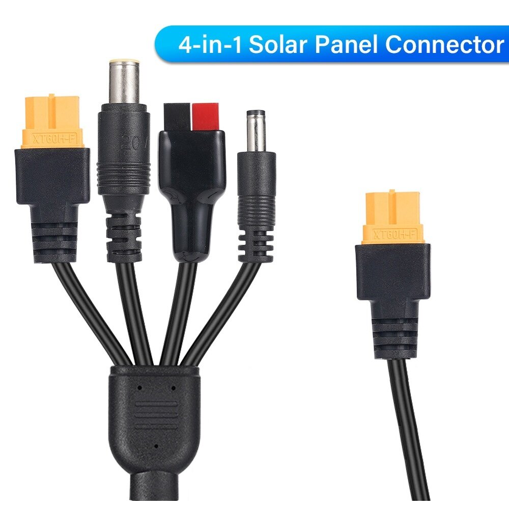 Salokāms saules panelis 200W ar XT60 4in1 portu kabeli