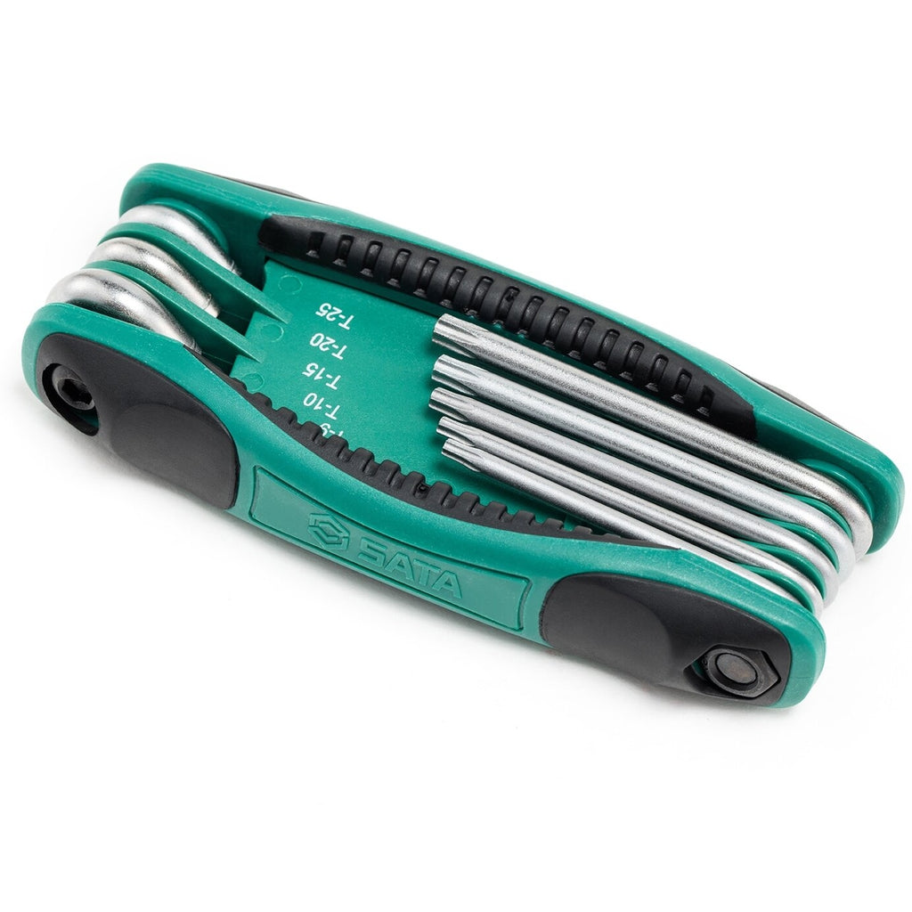 Salokāms TORX uzgriežņu atslēgu komplekts 8 gab. (TT9-T40) ar caurumu