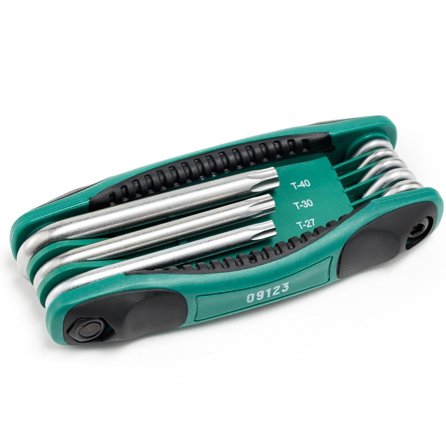 Salokāms TORX uzgriežņu atslēgu komplekts 8 gab. (TT9-T40) ar caurumu