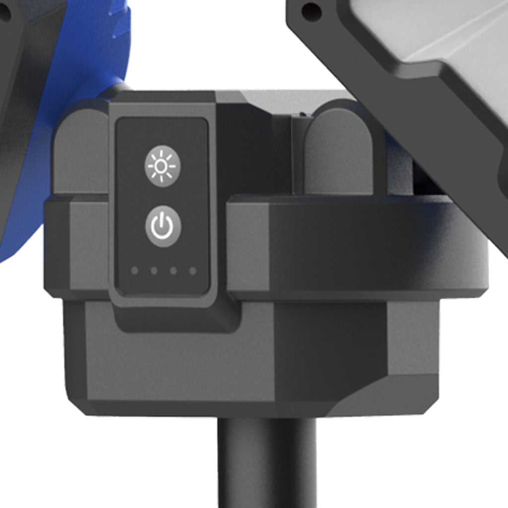 SMD (50 W) salokāms trīskāju uzlādējams darba lukturis