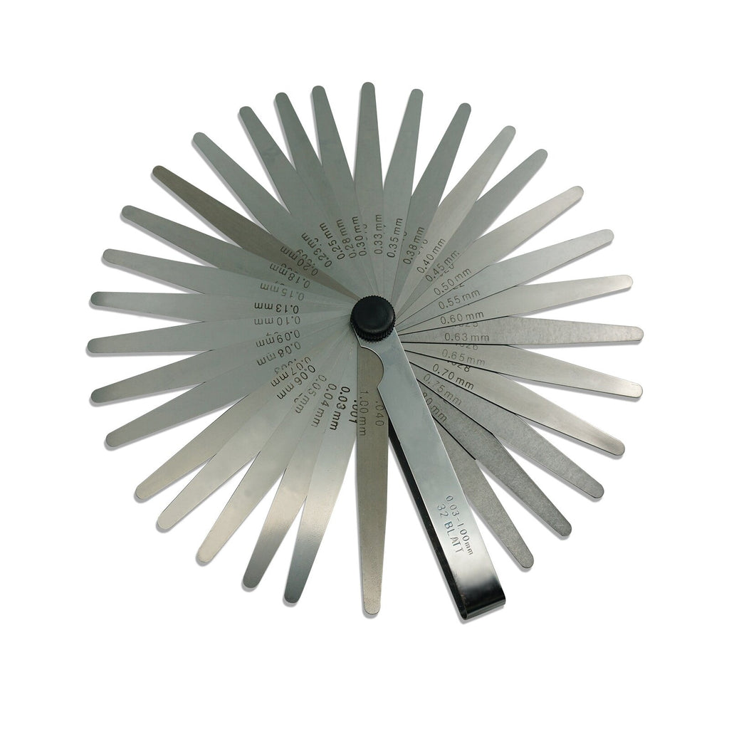 Platmēru komplekts 32 lapas 0,03–1,0 mm