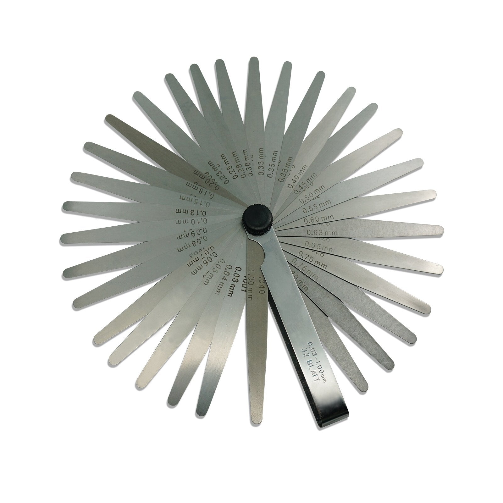 Platmēru komplekts 32 lapas 0,03–1,0 mm