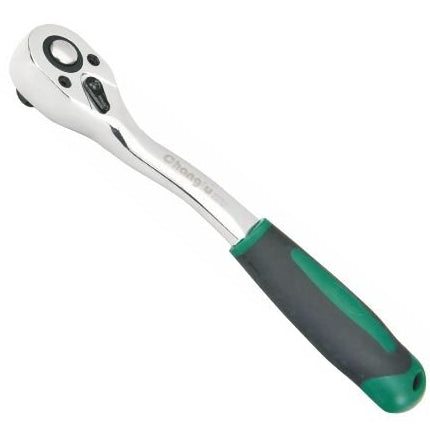 1/2" Dr. ātrās atbrīvošanas sprūdrata atslēga ar izliektu uzgali, L = 260 mm, 72 zobi