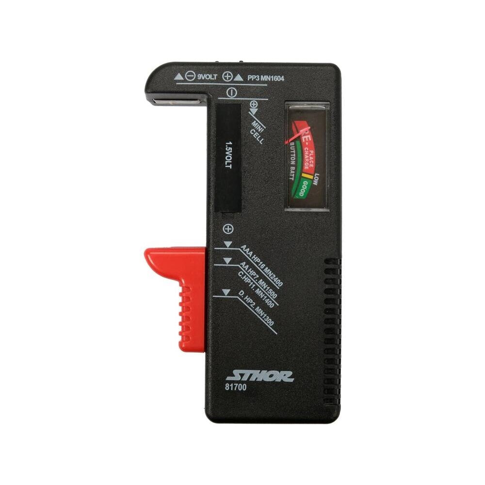 Akumulatora testeris 1,5 V un 9 V