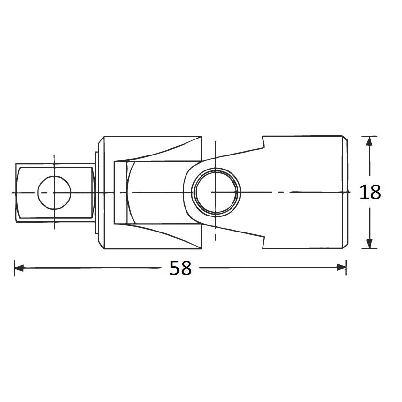 3/8" Dr. Universālais savienojums 58 mm