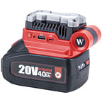 Litija jonu bezvadu COB (5W) apgaismojums - USB adapteris 20V