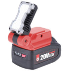 Litija jonu bezvadu COB (5W) apgaismojums - USB adapteris 20V