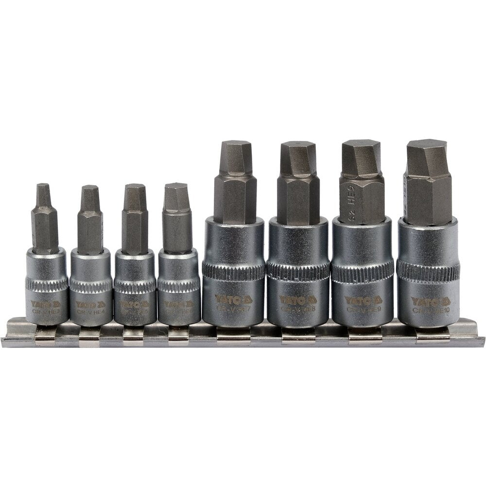 Izvilcēju komplekts 8 gab. (biezs) 1/4", 3/8" HEX