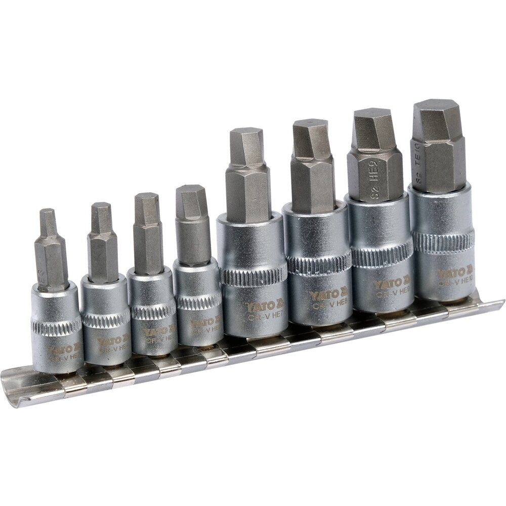 Izvilcēju komplekts 8 gab. (biezs) 1/4", 3/8" HEX