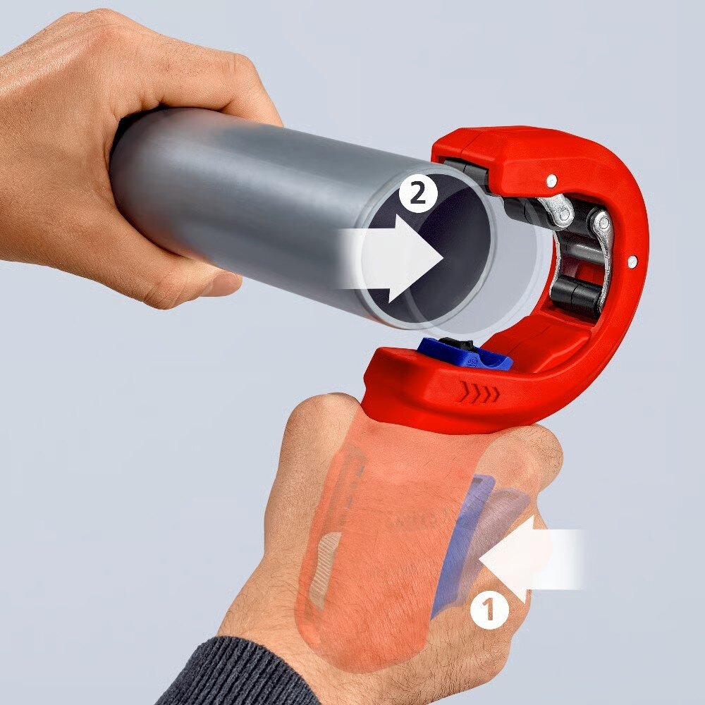 Cauruļu griezējs plānsienu plastmasas notekcaurulēm 32-50mm KNIPEX DP50