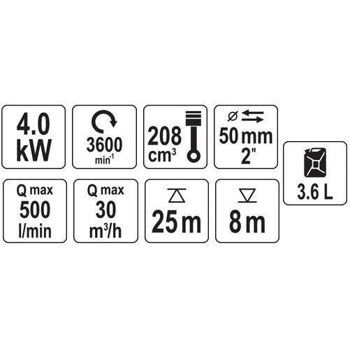 Benzīna ūdens sūknis 4,0 kW