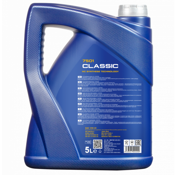 MANNOL sintētiskā motoreļļa CLASSIC 10W-40 5l
